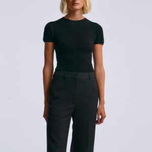 AMANDA knitted top black - ONE AND OTHER