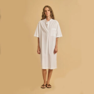 Dress RAVENA short sleeve white - DIEGA