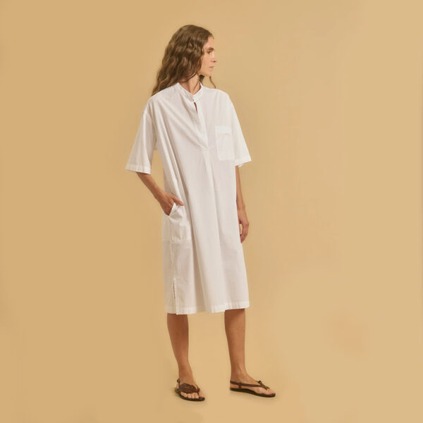 Dress RAVENA short sleeve white - DIEGA - Image 3