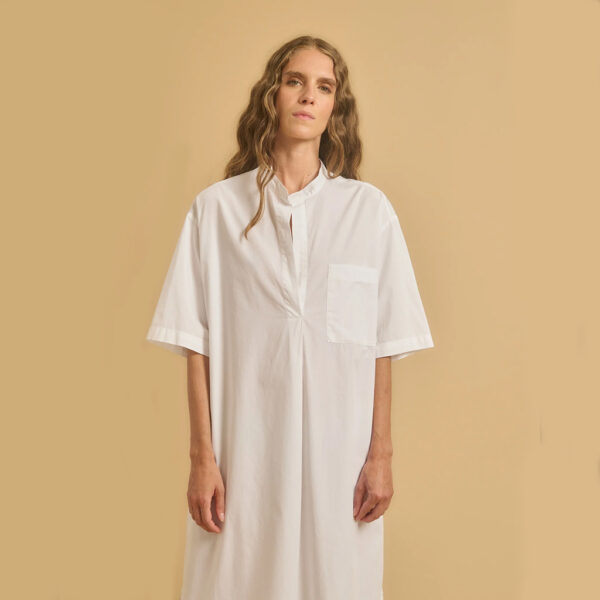 Dress RAVENA short sleeve white - DIEGA - Image 2