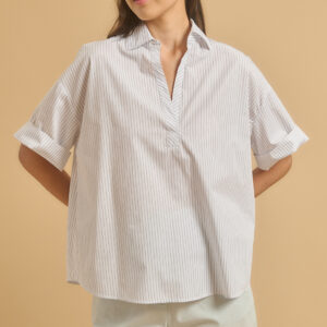 TOP TIFANA sh. sleeve striped white - DIEGA