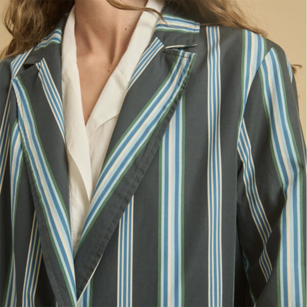 Jacket VESTE VOUZIETO striped blue green - DIEGA - Image 4