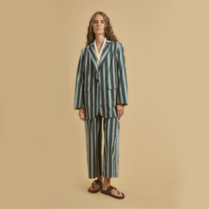 Jacket VESTE VOUZIETO striped blue green - DIEGA