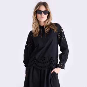 Shirt embroidered black - NOTSHY