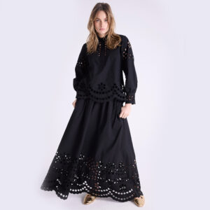 Skirt embroidered black - NOTSHY