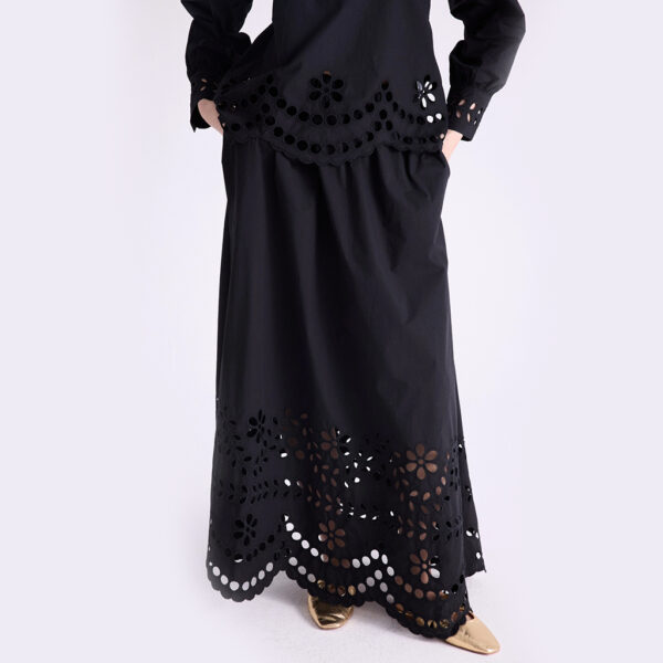 Skirt embroidered black - NOTSHY - Image 5
