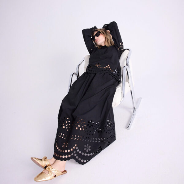 Skirt embroidered black - NOTSHY - Image 4