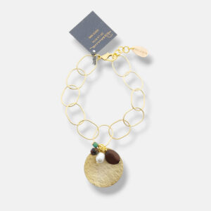Bracelet thin chain plate gold - ROSANNA DE LA RIVA