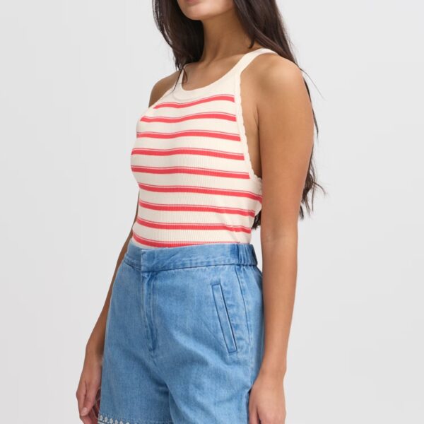 IRFANTO TO2 Striped Red/ White Tank Top- ATELIER RÊVE - Image 3