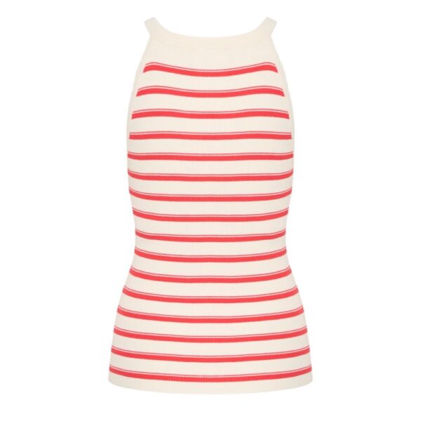 IRFANTO TO2 Striped Red/ White Tank Top- ATELIER RÊVE - Image 2