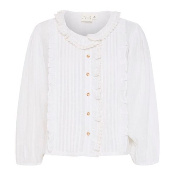 IRNINE SH Blouse White - ATELIER RÊVE