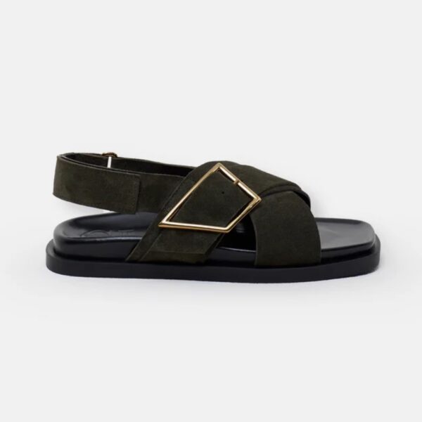 Sandal suede khaki green - CLOSED