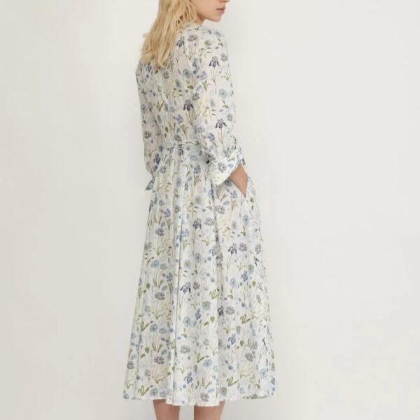 ODETTE dress cotton floral blue - XACUS - Image 2