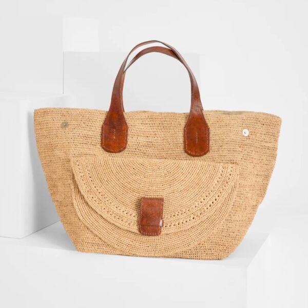 Raffia bag LAZA II natural - IBELIV