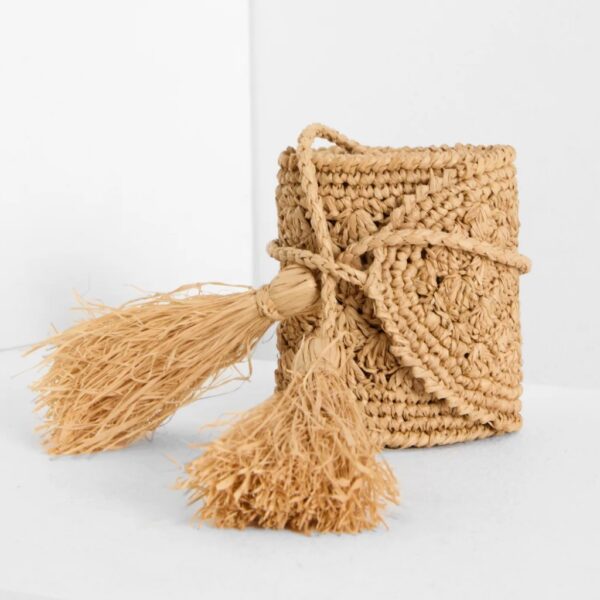 Raffia belt BIKA brown - IBELIV - Image 5
