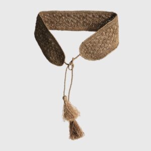 Raffia belt BIKA brown - IBELIV