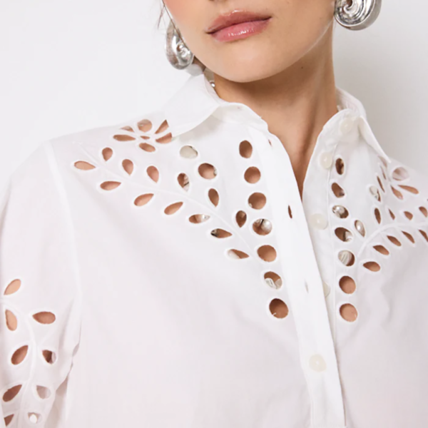 Shirt embroidered white - NOTSHY - Image 4