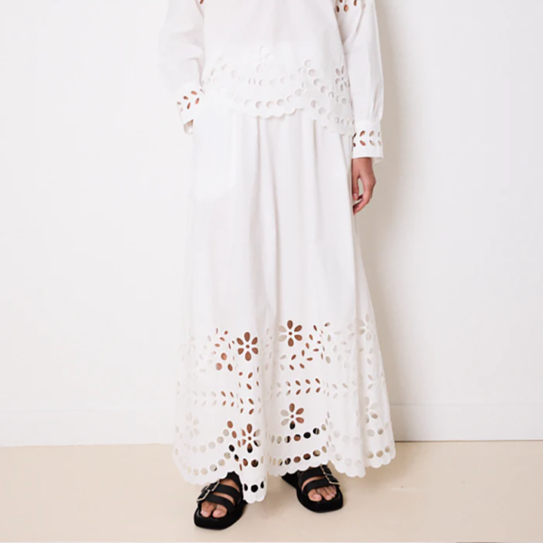 Skirt embroidered white - NOTSHY
