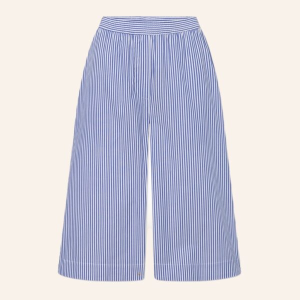 Peche cotton stripe shorts blue - RUE DE TOKYO