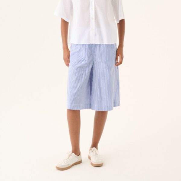 Peche cotton stripe shorts blue - RUE DE TOKYO - Image 2