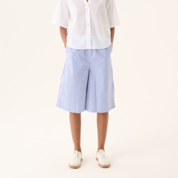 Peche cotton stripe shorts blue - RUE DE TOKYO - Image 3