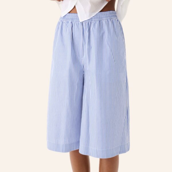 Peche cotton stripe shorts blue - RUE DE TOKYO - Image 5