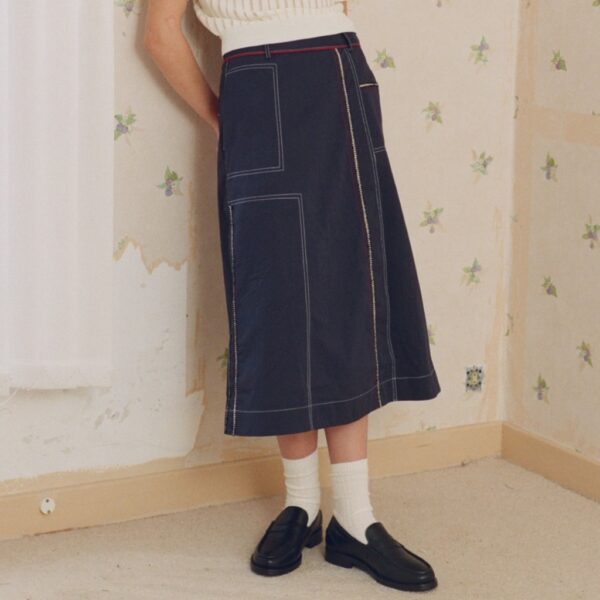 Skirt JAQUIME navy - LE MONT SAINT MICHEL