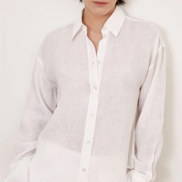 TESSA shirt linen white - XACUS - Image 5