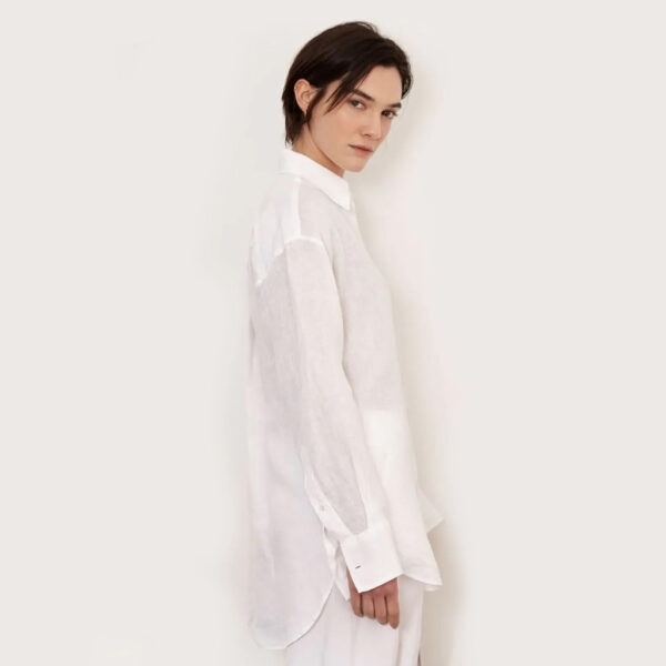 TESSA shirt linen white - XACUS - Image 2