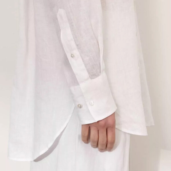 TESSA shirt linen white - XACUS - Image 3