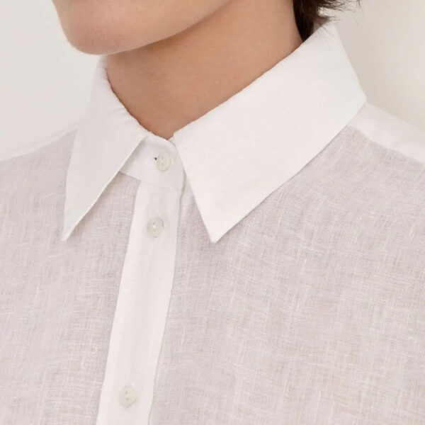 TESSA shirt linen white - XACUS - Image 4
