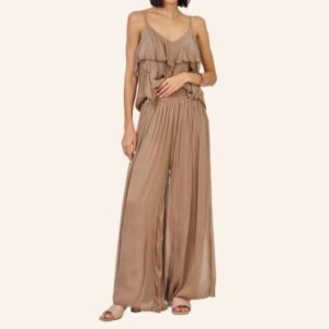 Wide trousers taupe - MAX & ENJOY