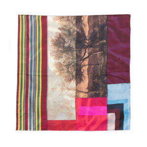 Scarf CIALDA 2sided colorblock 90x90cm - PIERRE-LOUIS MASCIA