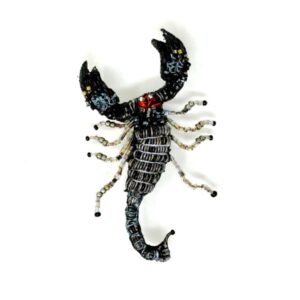 Indian Black Scorpion Brooch Pin - TROVELORE