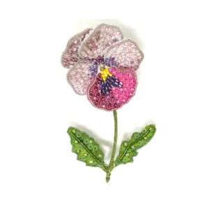Pink Pansy Brooch - TROVELORE