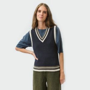 V-neck slipover navy - DIEGA