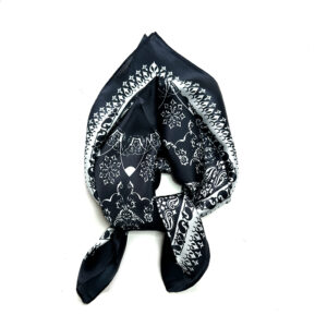 Silk Scarf small bandana black - IRMAS HUS