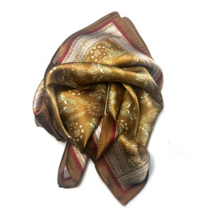 Silk Scarf small curry print - IRMAS HUS
