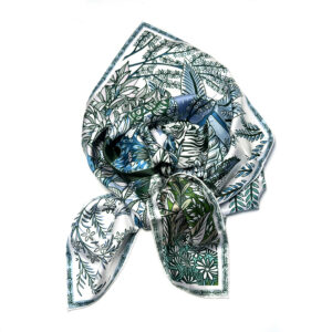 Silk scarf large double panther print - IRMAS HUS