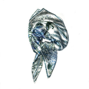 Silk scarf large 90x90 panther blue - IRMAS HUS