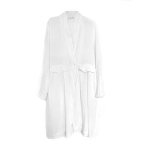 Linen coat white - IRMAS HUS