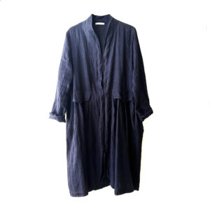 Linen coat navy - IRMAS HUS