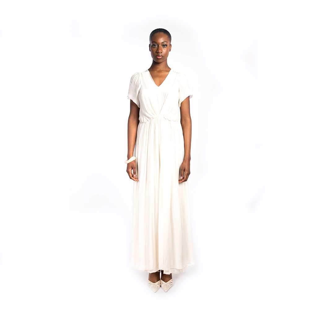 Long dress oyster white - MAX & ENJOY