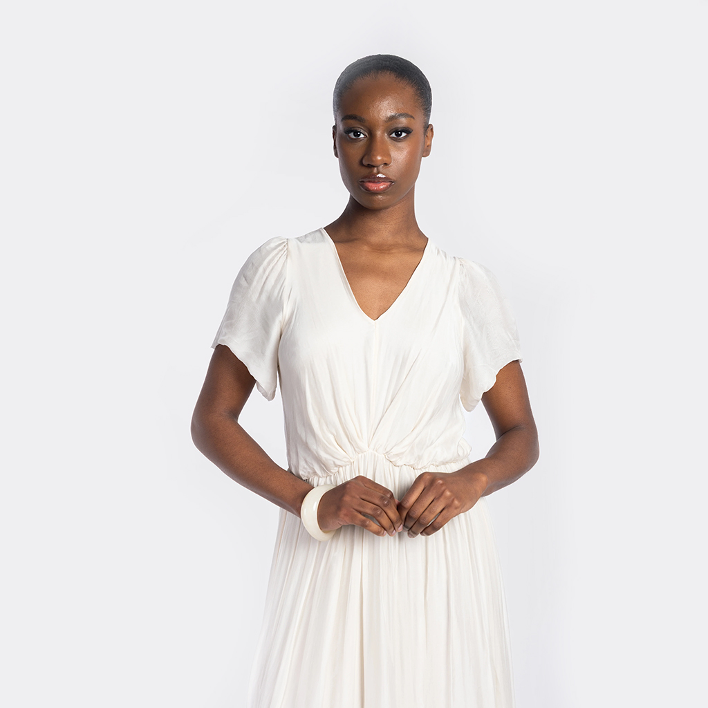 Long dress oyster white - MAX & ENJOY - Image 5