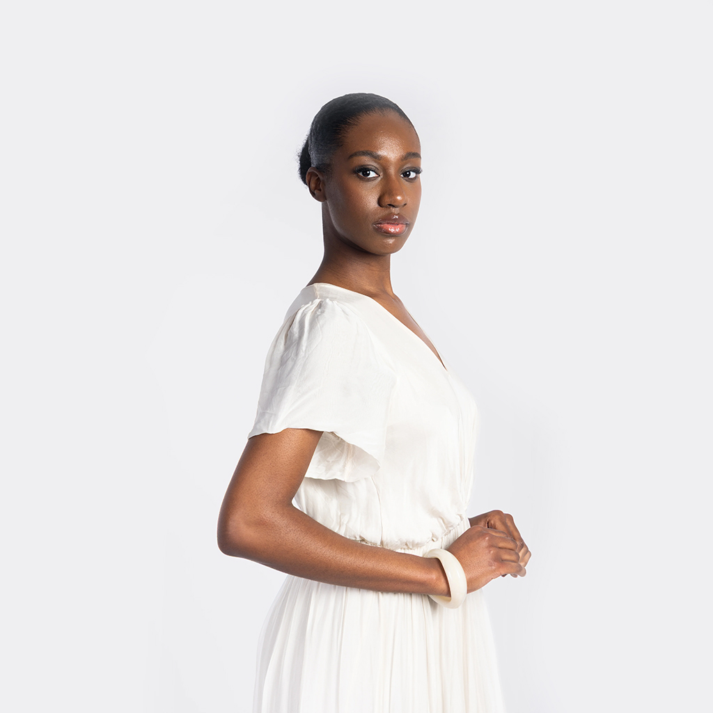Long dress oyster white - MAX & ENJOY - Image 4