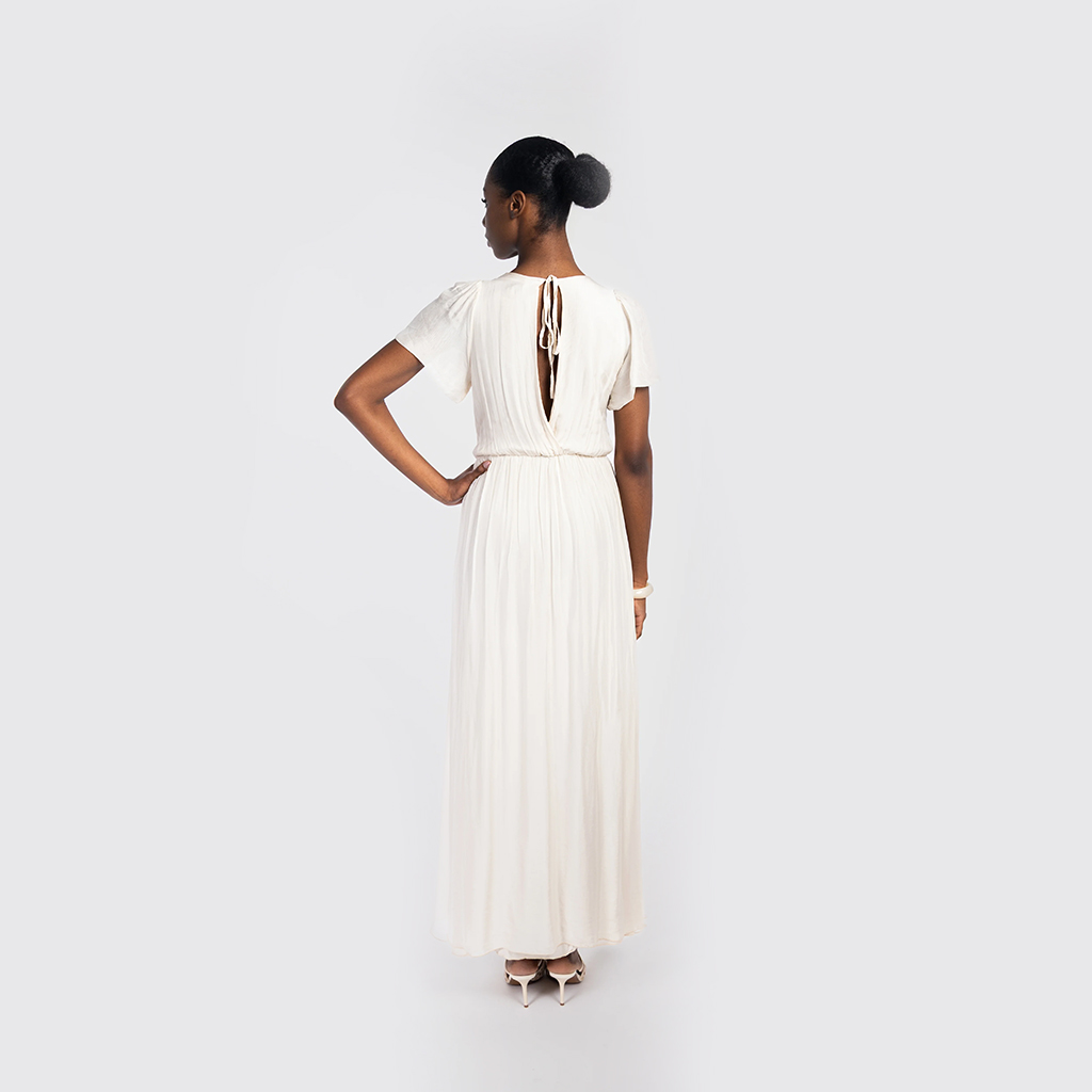 Long dress oyster white - MAX & ENJOY - Image 3