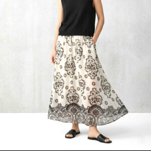 Skirt black print - MAX & ENJOY
